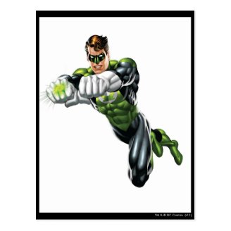 Green Lantern - Fully Rendered,  Both arms forward Postcard