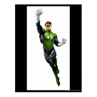 Green Lantern - Fully Rendered,  Flying Up Post Cards