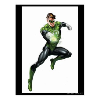 Green Lantern - Fully Rendered,  Jumping Postcards