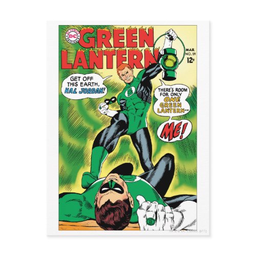 Green Lantern - Get Off this Earch Hal Jordan postcard