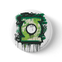 Green Lantern Graffiti Symbol Button