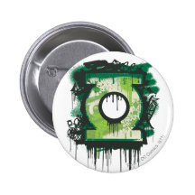 Green Lantern Graffiti Symbol Button