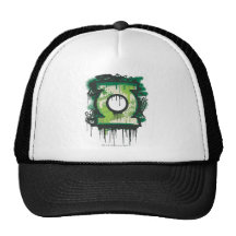 Green Lantern Graffiti Symbol Mesh Hat