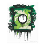 Green Lantern Graffiti Symbol Post Cards