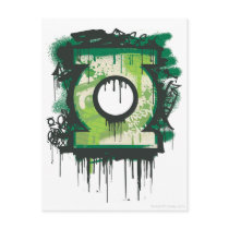 Green Lantern Graffiti Symbol Post Cards