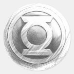 Green Lantern Insignia Round Stickers