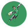 Green Lantern Jump Round Stickers