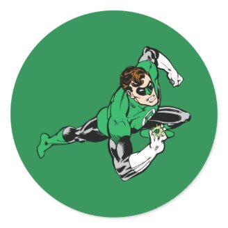 Green Lantern Leap Right Stickers