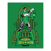 Green Lantern on decorative background Poster