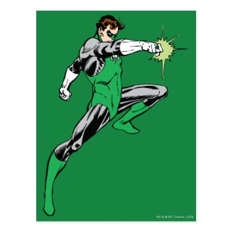 Green Lantern Pointing Ring Post Cards