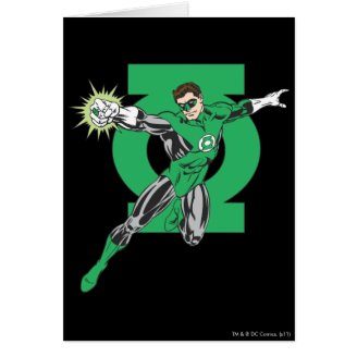 Green Lantern & Symbol Greeting Card