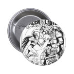 Green Lantern vs The Wizard of Odds, Black and Whi Pin