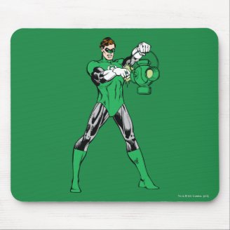 Green Lantern with Lantern Mouse Pad