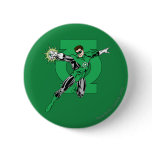 Green Lantern with Logo Background Button