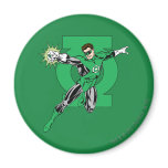 Green Lantern with Logo Background Fridge Magnets