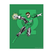 Green Lantern with Logo Background Post Cards