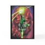 Green Lantern with stream of light - Color Greeting Card
