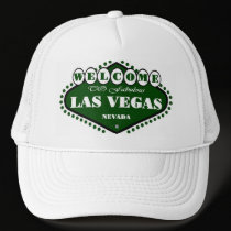 GREEN $$$ Las Vegas Logo Cap hats
