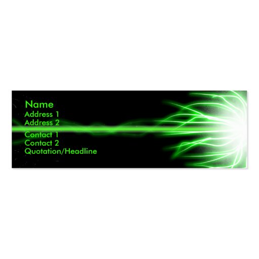 Green Laser Business Card (front side)