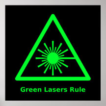 Green Lasers Rule Poster