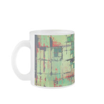 Green Lattice Abstract Art Coffee Mug