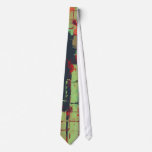 Green Lattice Abstract Art ties