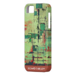 Green Lattice Abstract iPhone 5 Barely There Case casemate cases