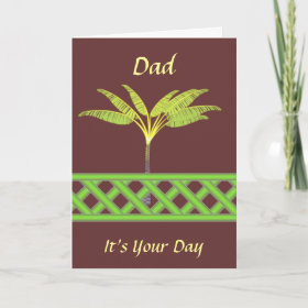 Green Lattice Father's Day Card card