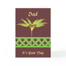 Green Lattice Father's Day Card card