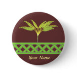Green Lattice Name Badge Pin