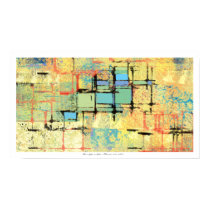 Green Lattice on Yellow Abstract Painting posters by karyn_lewis Green Lattice on Yellow Abstract Painting posters