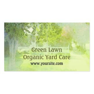 Green Lawn Organic Yard Care Business Card Pack Of Standard Business Cards