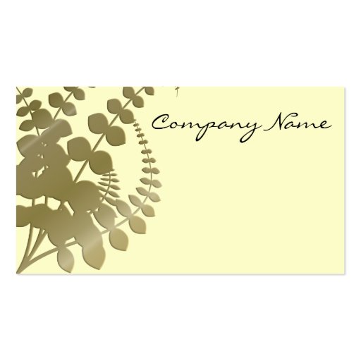 Green Leaf Business Card (back side)