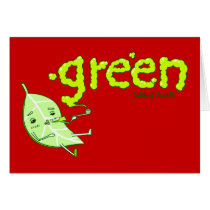 Green Leaf Doodle Art Card by oodlesdoodles Green Leaf Doodle Art Card