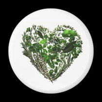 Green Leaf Heart magnets