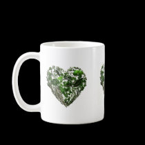 Green Leaf Hearts mugs