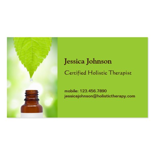 Green Leaf Holistic Therapy Business Card