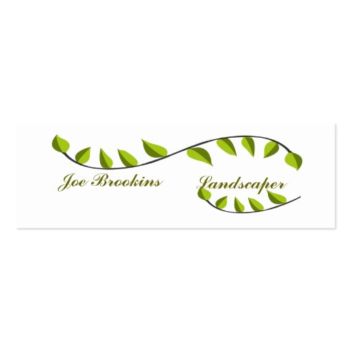 Green Leaf Illustration Business Cards