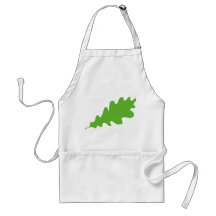 Green Leaf, Oak Tree leaf Design. Apron