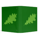 Green Leaf, Oak Tree leaf Design. Vinyl Binder