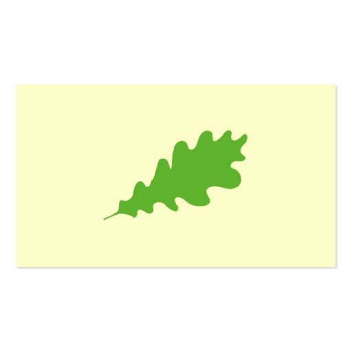 Green Leaf, Oak Tree leaf Design. Business Card Templates (back side)