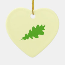 Green Leaf, Oak Tree leaf Design. Ornament