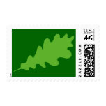 Green Leaf, Oak Tree leaf Design. Postage