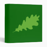 Green Leaf, Oak Tree leaf Design. Vinyl Binder