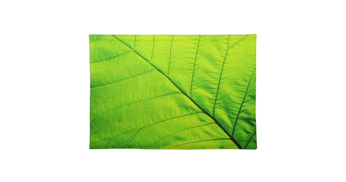 Green Leaf Placemats Zazzle