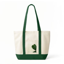 Green Leaf reflection on water theme Canvas Bag
