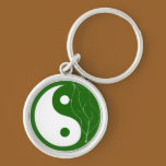 Green Leaf Yin Yang Keychain keychains