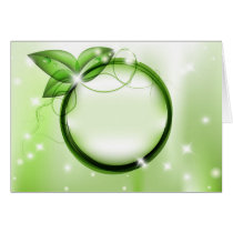 Green Leafs Card cards