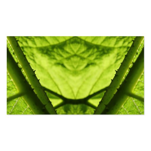 Green Leafy Digital Art. Business Card Template (front side)