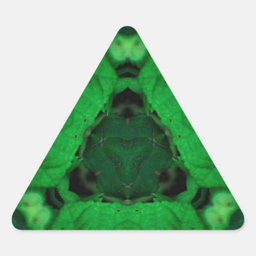 Green Leak Nature Triangle Design Triangle Sticker